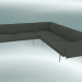 Modelo 3d Contorno do sofá de canto (Fiord 961, alumínio polido) - preview