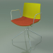 3d model Chair 0455 (swivel, with armrests, with seat cushion, polypropylene PO00118) - preview