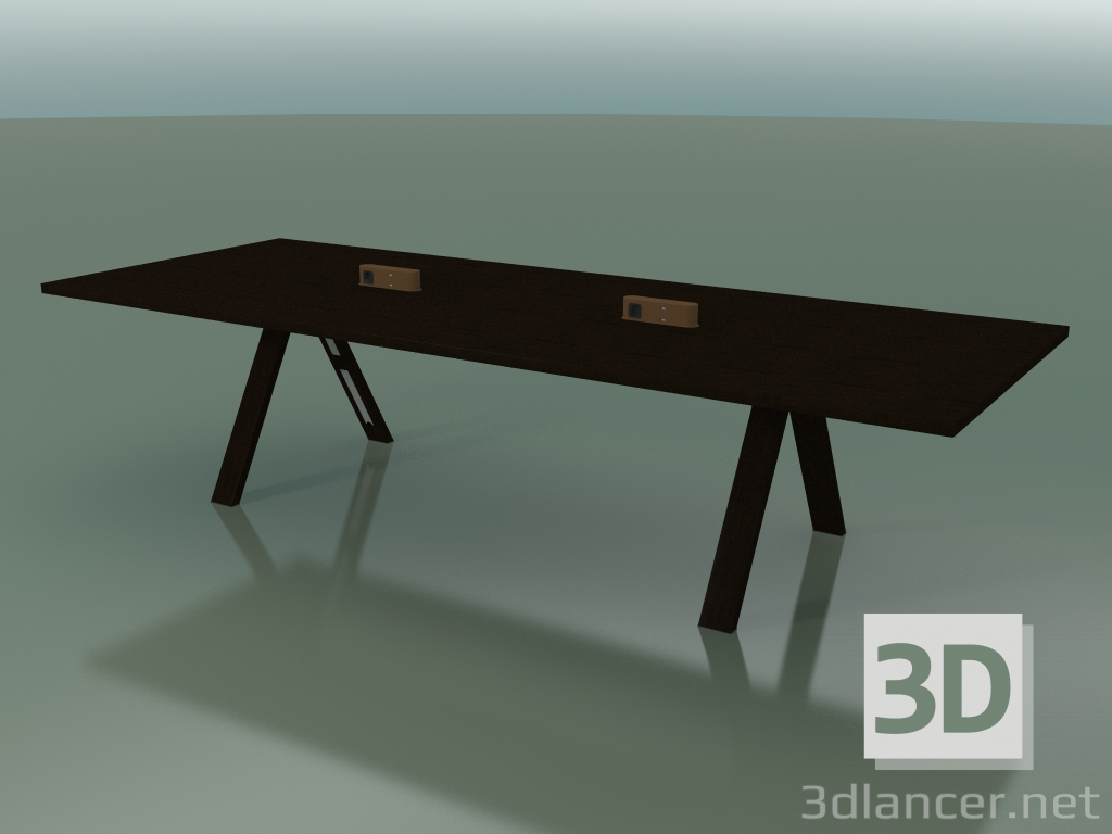 3d модель Стол с офисной столешницей 5010 (H 74 - 320 x 120 cm, wenge, composition 1) – превью