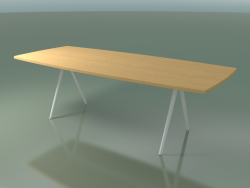 Soap-shaped table 5434 (H 74 - 100x240 cm, legs 180 °, veneered L22 natural oak, V12)