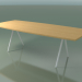3d model Soap-shaped table 5434 (H 74 - 100x240 cm, legs 180 °, veneered L22 natural oak, V12) - preview