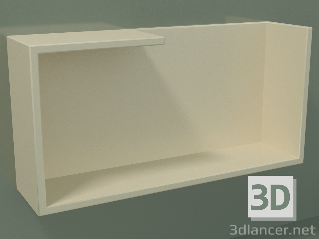 modello 3D Mensola orizzontale (90U19005, Bone C39, L 48, P 12, H 24 cm) - anteprima