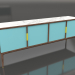 3d model Buffet Oblique sideboard 4 doors - preview