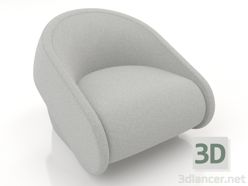 modello 3D Poltrona letto (piegata) - anteprima