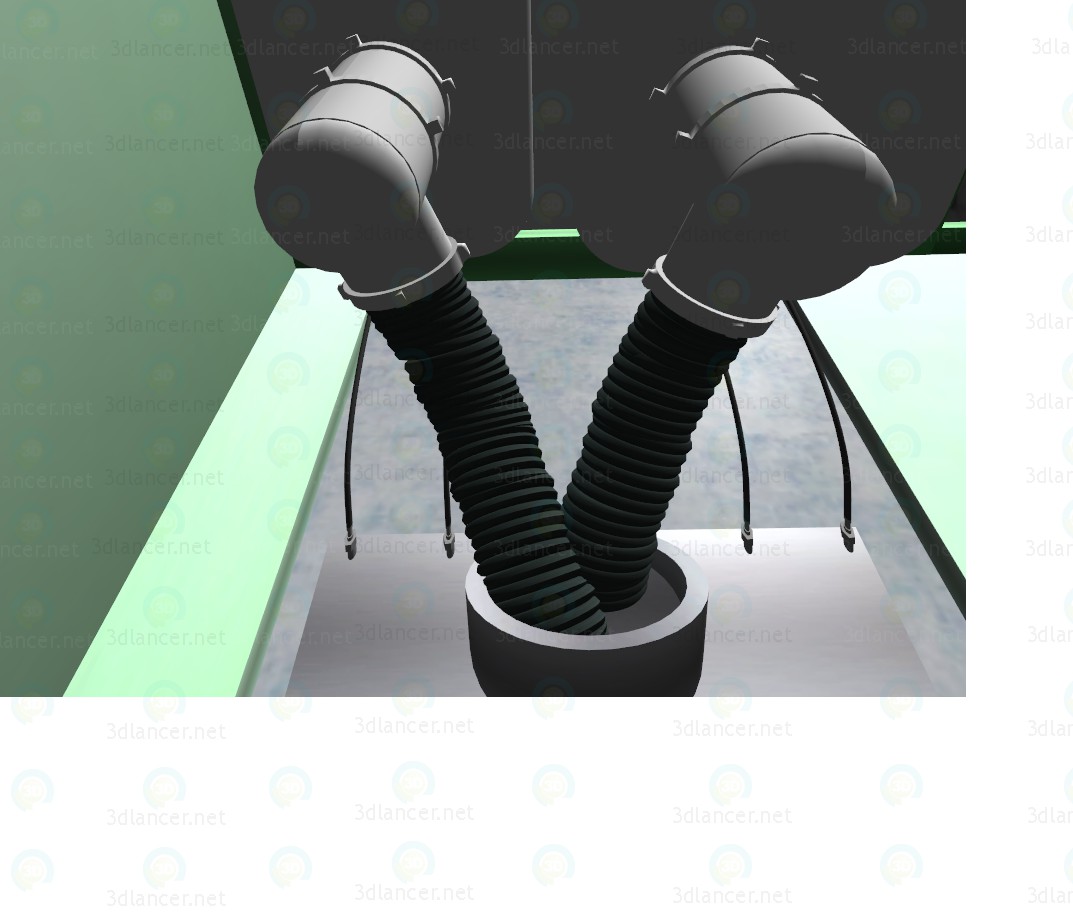 modèle 3D Détail du drain - preview
