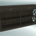 modèle 3D Armoire à documents Cambridge avec 2 tiroirs grand (chêne foncé) - preview