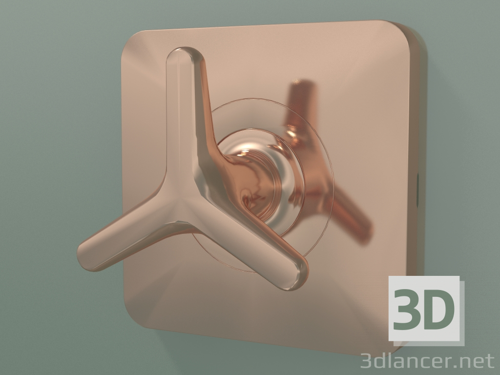3D Modell Absperrventil mit Sterngriff für verdeckte Installation (34980300) - Vorschau