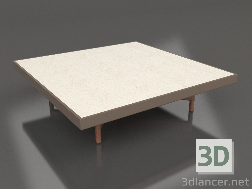 modello 3D Tavolino quadrato (Bronzo, DEKTON Danae) - anteprima