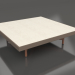 modello 3D Tavolino quadrato (Bronzo, DEKTON Danae) - anteprima