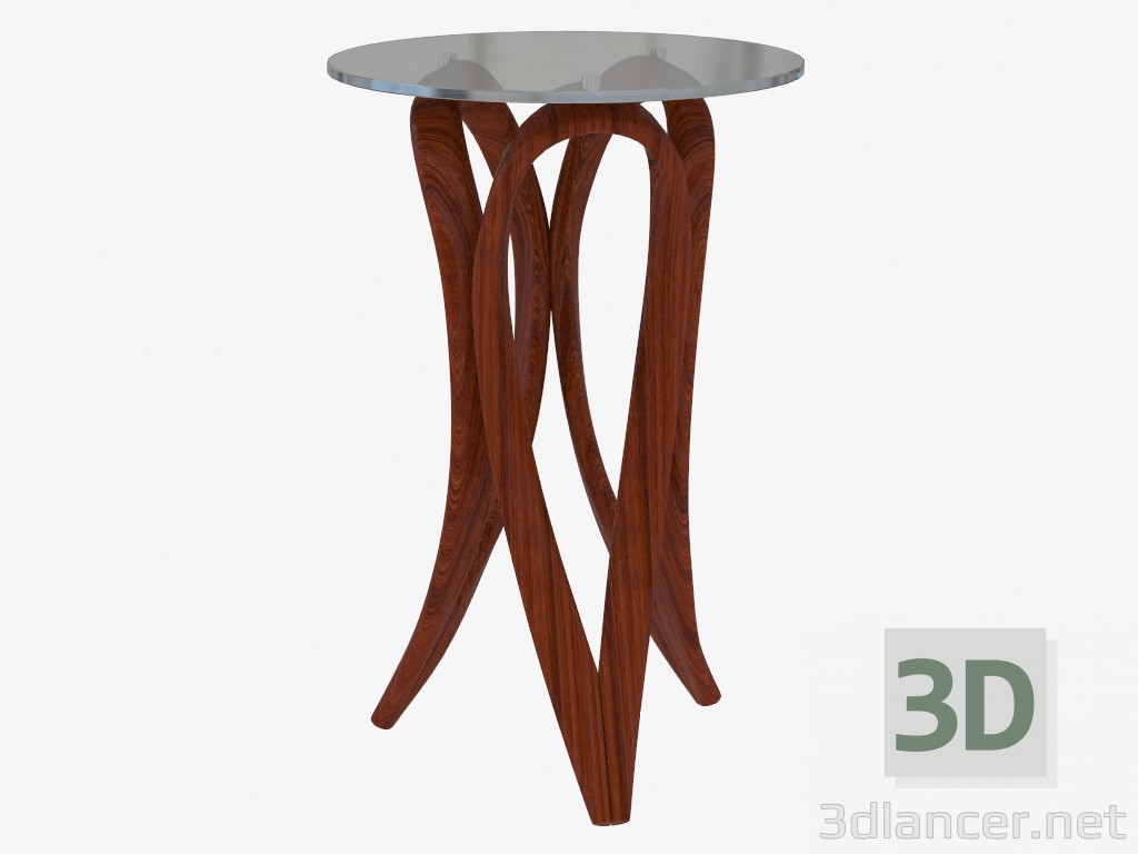 modello 3D Tavolino con piano tavolo rotondo - anteprima