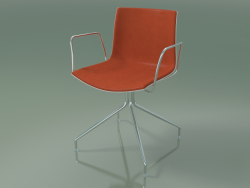 Cadeira 0460 (giratória, com braços, com acabamento frontal, em polipropileno PO00101)
