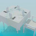 3D Modell Ein Tisch in einem restaurant - Vorschau