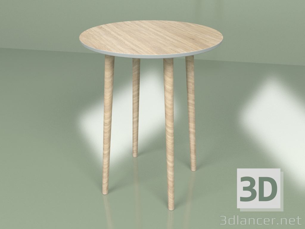 3d model Table Sputnik mini veneer (light gray) - preview