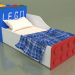 3D Modell Babybett mit 2 Schubladen Rechts - Vorschau