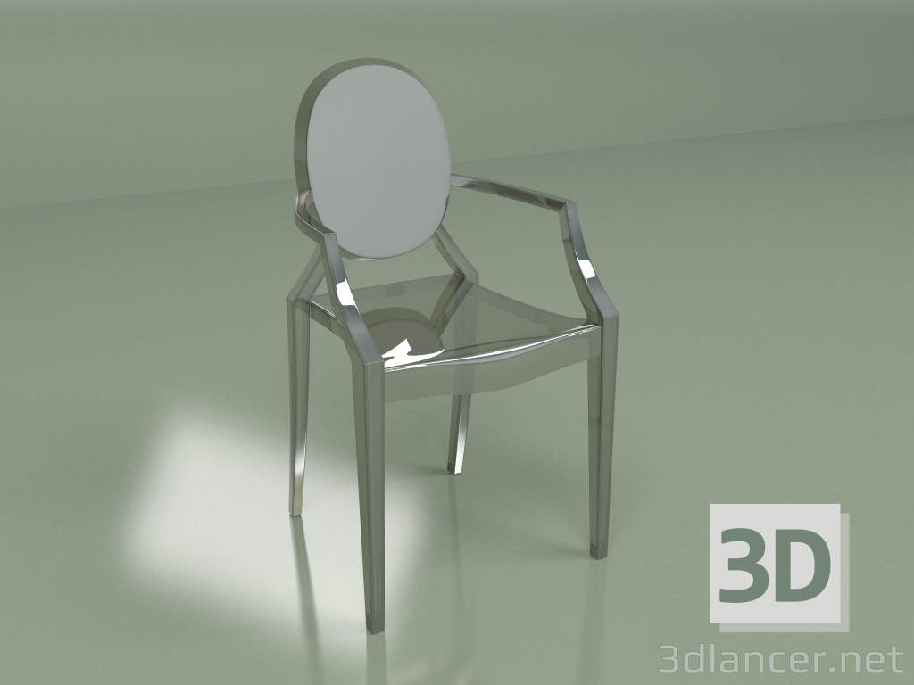 3D modeli Sandalye Louis Ghost (dumanlı) - önizleme