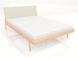 Ліжко двоспальне Fawn зі світлим узголів'ям 140Х200