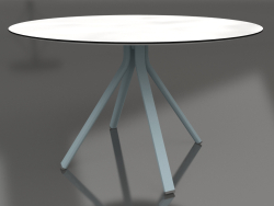 Mesa de jantar redonda com perna de coluna Ø120 (azul cinza)