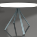 3d model Round dining table on column leg Ø120 (Blue gray) - preview