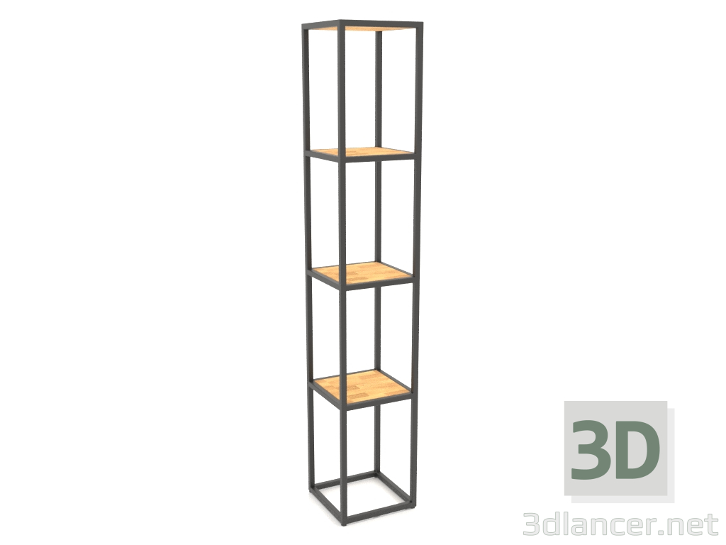 modèle 3D Grande étagère carrée (BOIS, 30x30x170) - preview