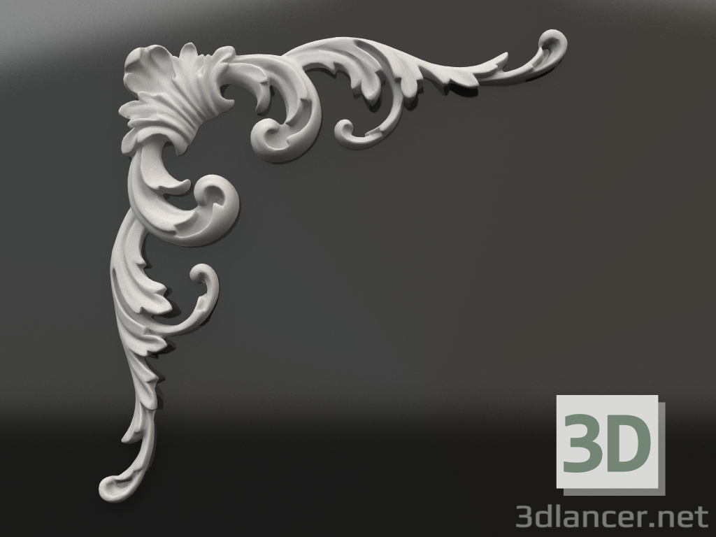 Modelo 3d Elemento decorativo de gesso DE 034 1 (300x300) - preview