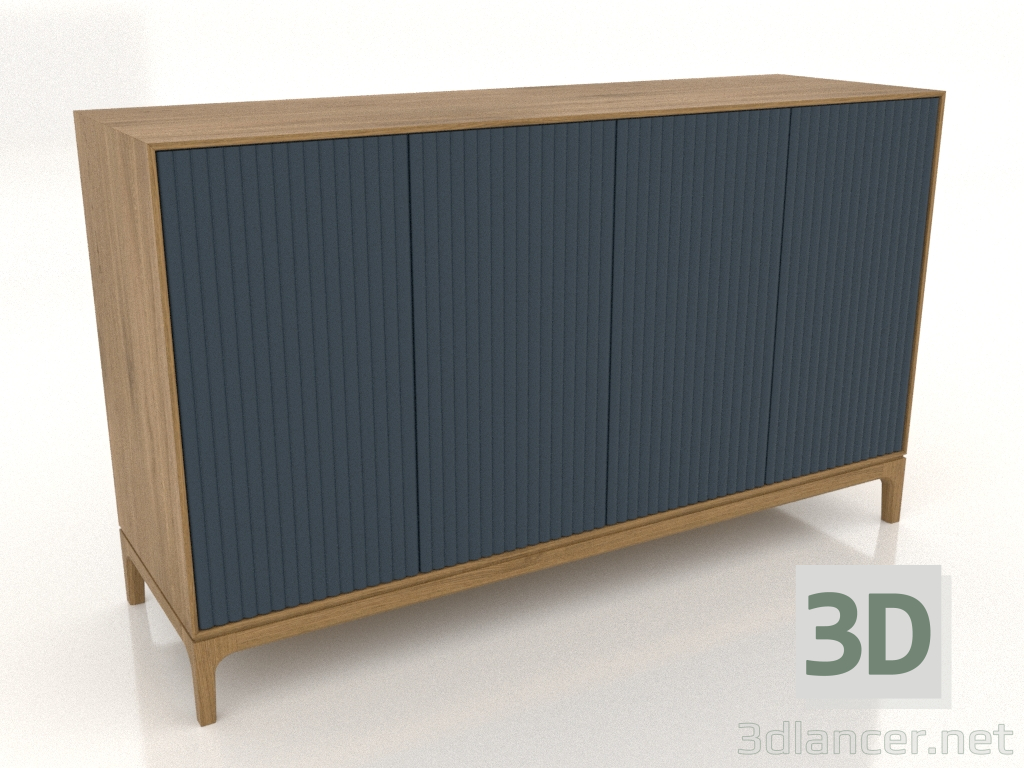Modelo 3d Móvel de TV FARGO com fachadas fresadas 1600x500x950 mm (cobalto escuro, carvalho natural, opção 4) - preview