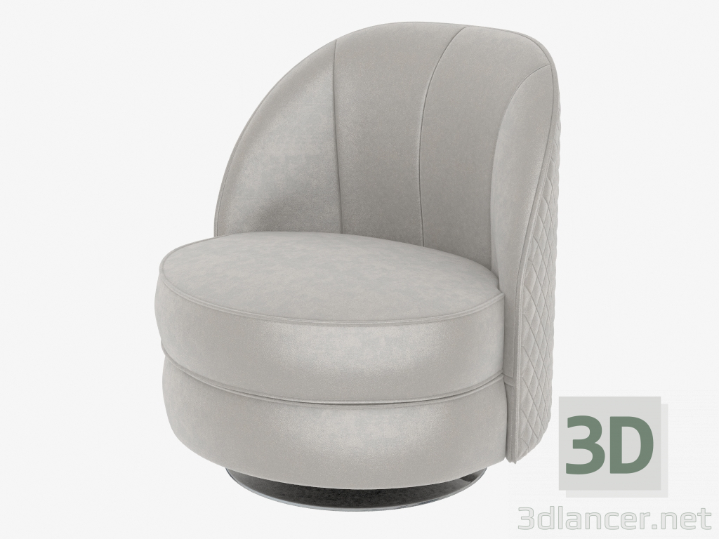 3d модель Кресло с комбинированной обивкой CHARLOTTE – превью