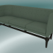 3d model Triple sofa Mayor (AJ5, H 82cm, 62x200cm, Walnut, Divina - 944) - preview