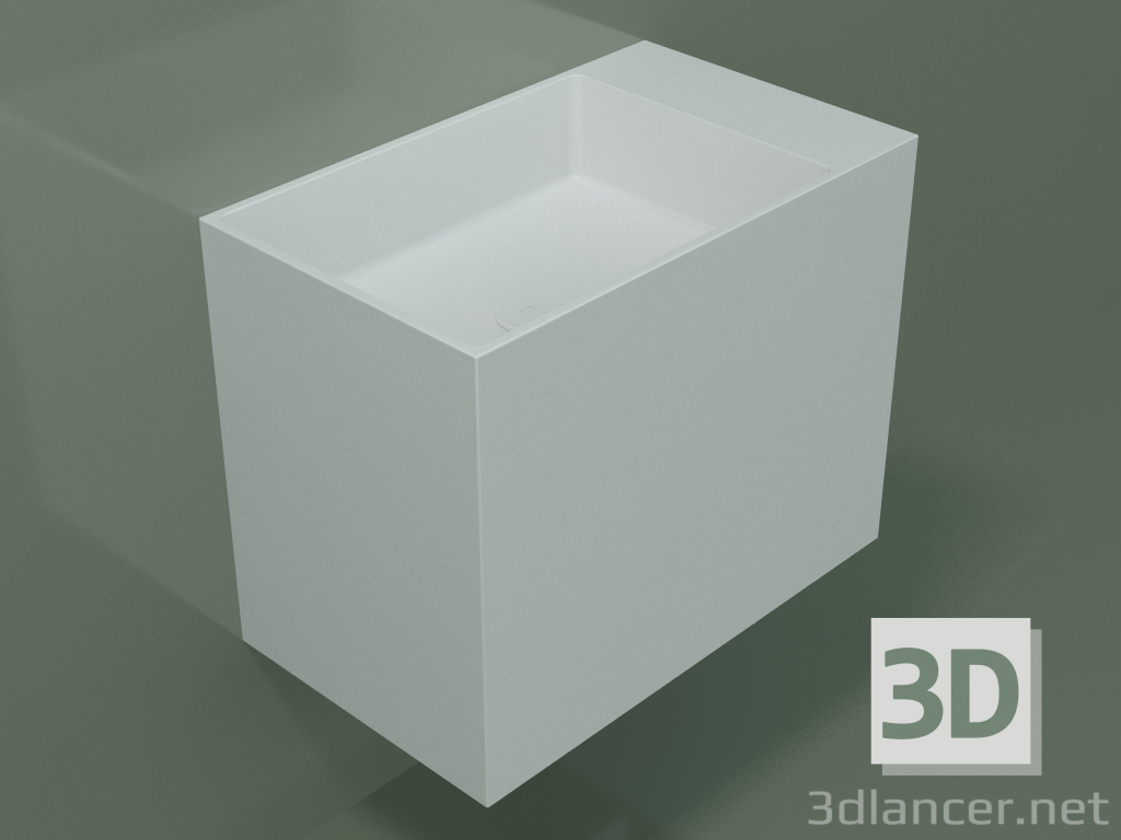 3D Modell Wandwaschbecken (02UN33102, Glacier White C01, L 60, P 36, H 48 cm) - Vorschau