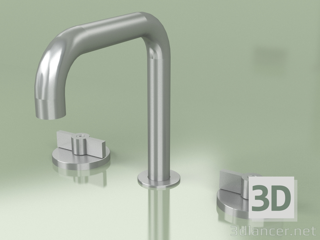 3d model Three-hole mixer with swivel spout (19 31 V, AS) - preview
