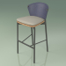 3d model Bar stool 050 (Blue, Metal Smoke, Teak) - preview
