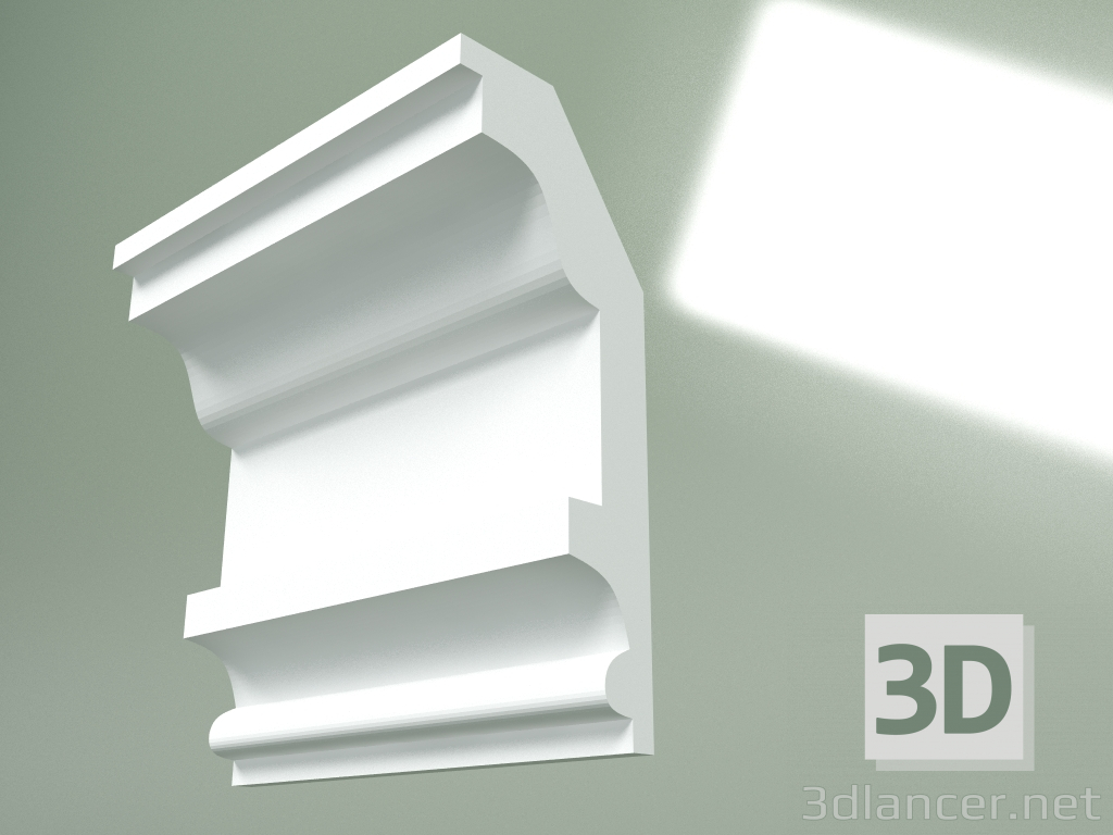 modèle 3D Corniche en plâtre (socle de plafond) KT350 - preview