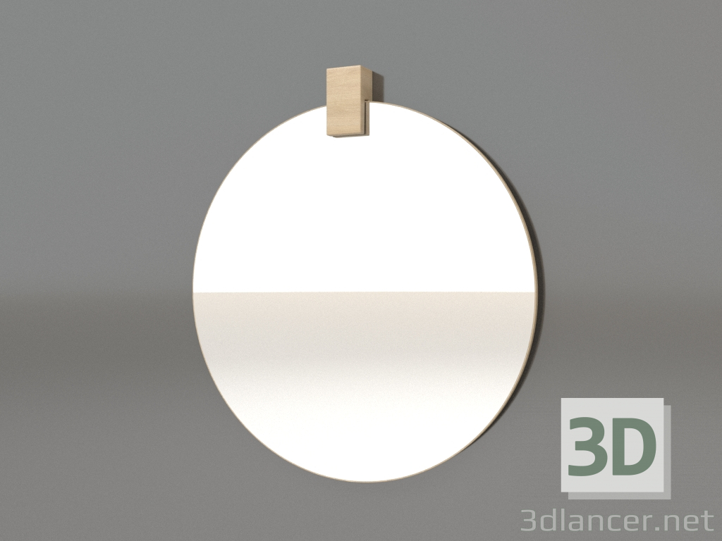 3D modeli Ayna ZL 04 (d=400, ahşap beyazı) - önizleme