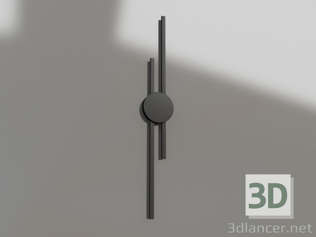 modello 3D Lampada da parete Lauryn nera (08428-902.19) - anteprima