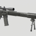 3 डी 4 AR-15 DMR (मैक्स-पॉली से लो-पॉली) शामिल है मॉडल खरीद - रेंडर