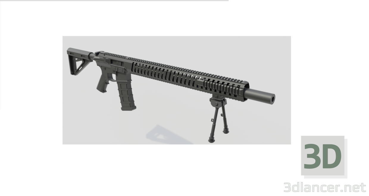 modello 3D di Include 4 AR-15 DMR (da Max-poly a Low-poly) comprare - rendering