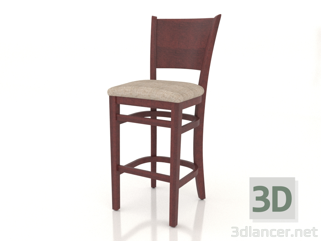 3d model Bar stool Bristol (Ripe cherry) - preview