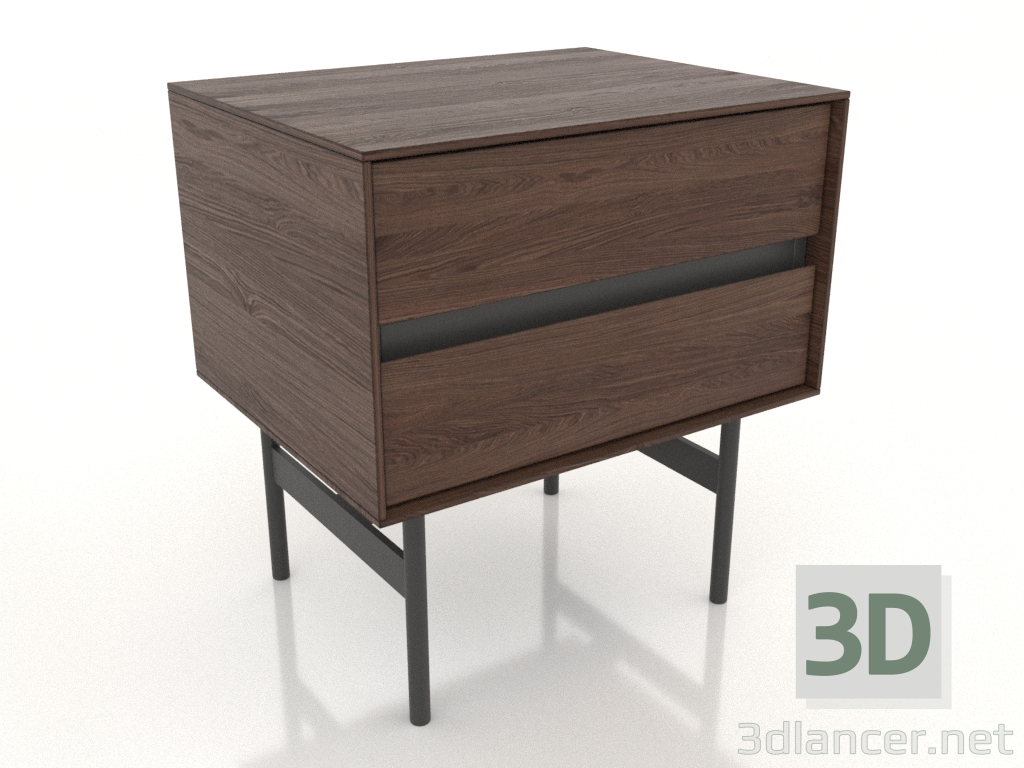 3D modeli Komodin STAND DUO 500 mm (koyu ceviz) - önizleme