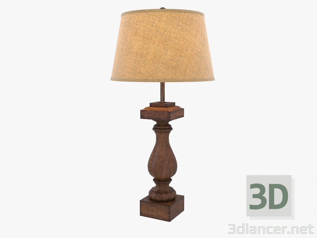 3D Modell Tischlampe Lampe (TL079-1-ABG) - Vorschau