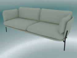 Divano divano (LN3.2, 84x220 H 75cm, gambe nere calde, Sunniva 2 811)