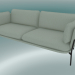 modello 3D Divano divano (LN3.2, 84x220 H 75cm, gambe nere calde, Sunniva 2 811) - anteprima