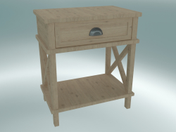 Cambridge bedside table with drawer large (Gray Oak)