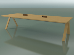 Table with office worktop 5010 (H 74 - 320 x 120 cm, natural oak, composition 2)