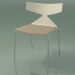 3D Modell Stapelbarer Stuhl 3710 (4 Metallbeine, mit Kissen, Weiß, CRO) - Vorschau