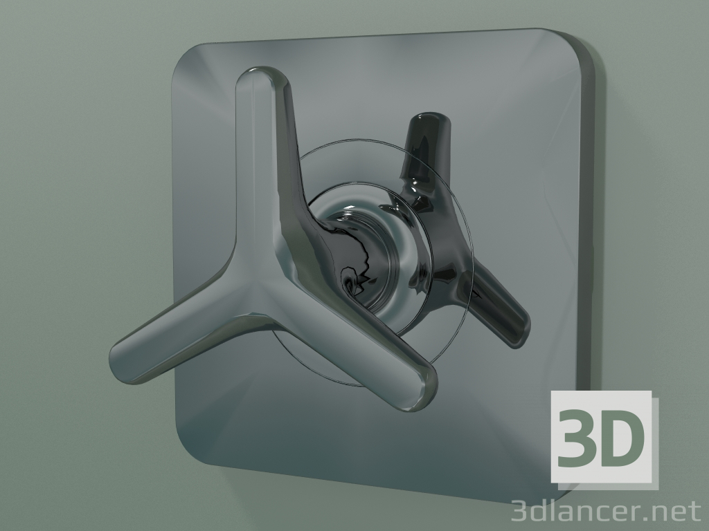 3D Modell Absperrventil mit Sterngriff für verdeckte Installation (34980330) - Vorschau