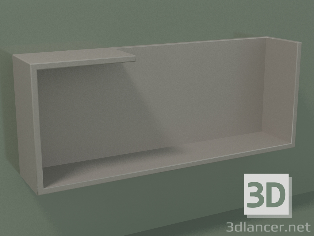 modèle 3D Etagère horizontale (90U19006, Argile C37, L 60, P 12, H 24 cm) - preview