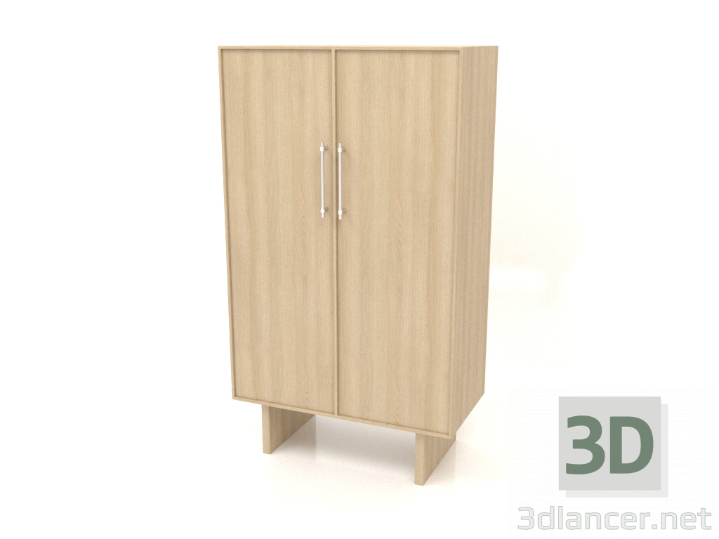 3D Modell Kleiderschrank B 02 (800x400x1400, Holz weiß) - Vorschau