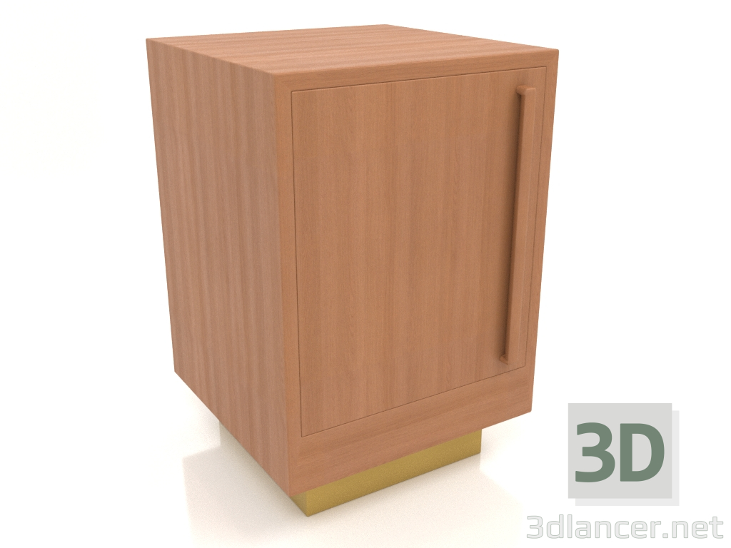 modello 3D Comodino TM 04 (400x400x600, legno rosso) - anteprima