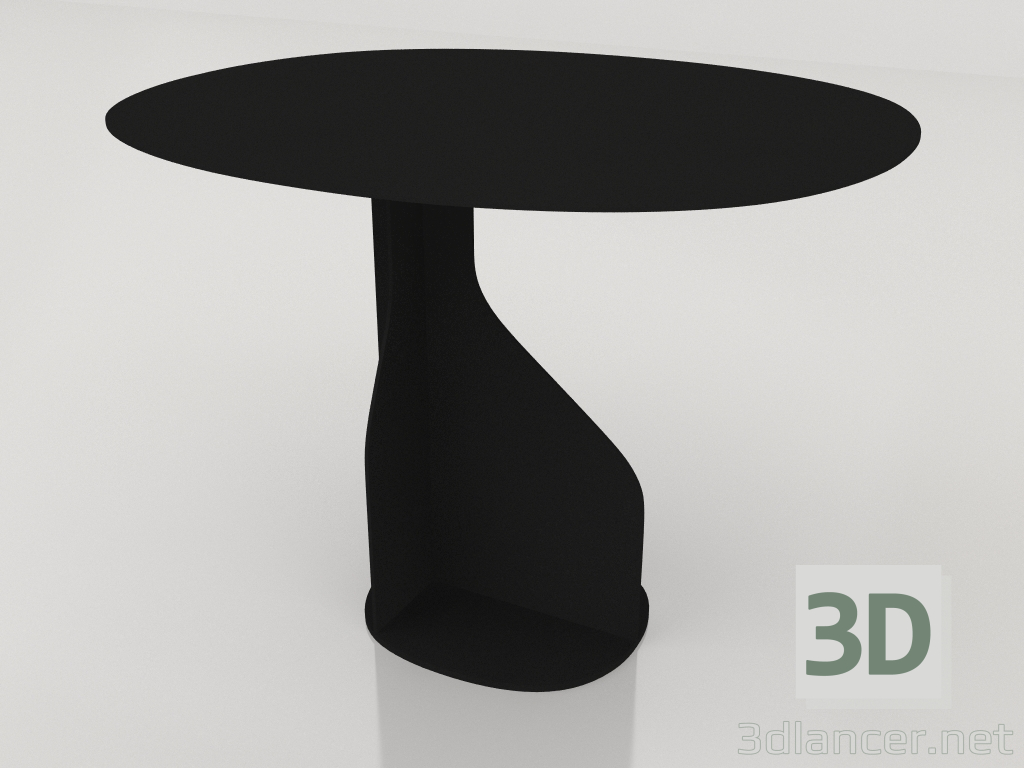modello 3D Tavolino basso Plane M (Nero) - anteprima