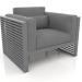 3 डी मॉडल ऊँची पीठ वाली लाउंज कुर्सी (एन्थ्रेसाइट) - पूर्वावलोकन