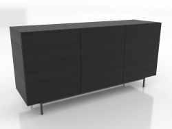 Çekmeceli dolap 1 1600 mm (siyah RAL 9005)